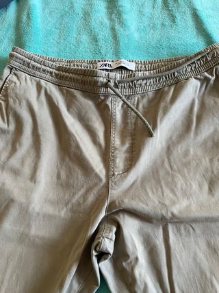 Pantalón Zara Hombre Talla XL Verde Oliva