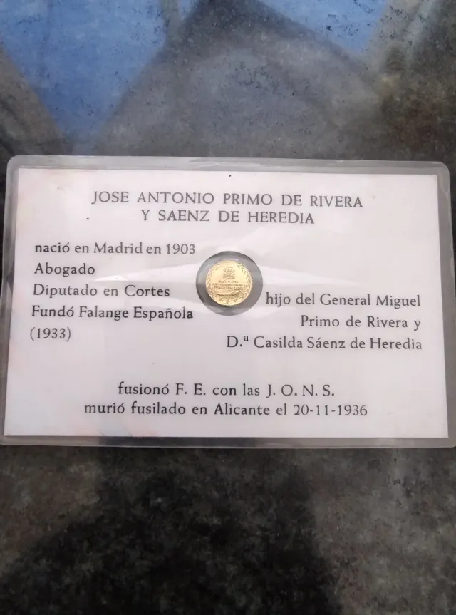 Tarjeta José Antonio Primo de Rivera