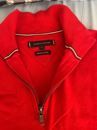 Jersey Tommy Hilfiger Rojo Media Cremallera