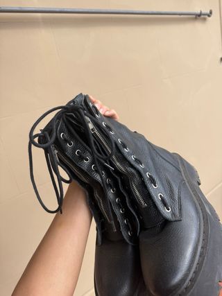 Botas de piel Steve Madden Negras