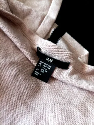 Poncho H&M Beige Rayas Negras Talla Única