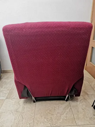 Sillón Reclinable Rojo Tela Con masaje
