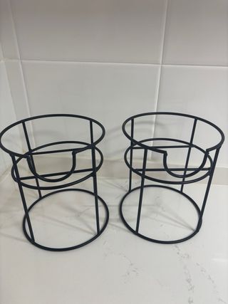 Set 2 Soportes Metálicos negros Zara Home