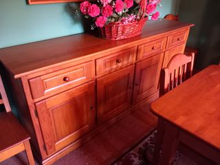 Conjunto Muebles Comedor Madera (6 piezas)