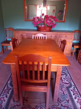 Conjunto Muebles Comedor Madera (6 piezas)