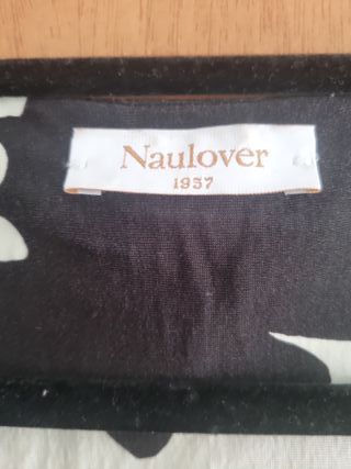 Vestido Naulover floral blanco y negro