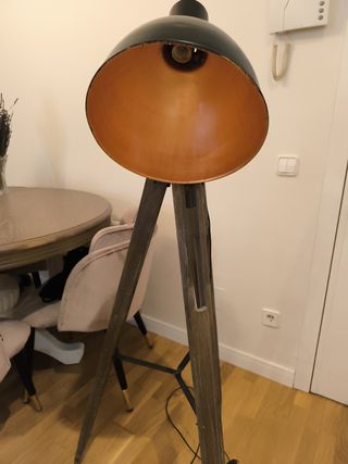 Lámpara diseño de pie industrial vintage