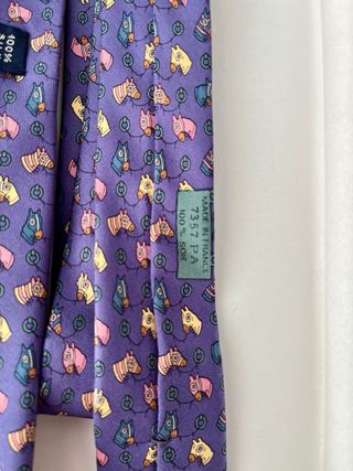 Corbata Hermes Seda Multicolor. original.