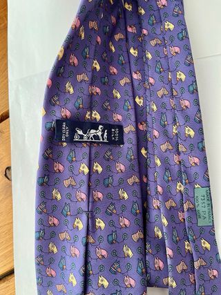 Corbata Hermes Seda Multicolor. original.