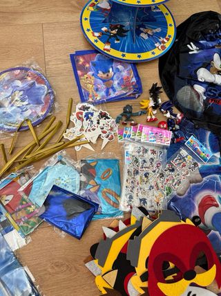 Lote decoración cumpleaños Sonic