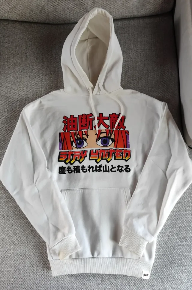 Felpa con stampa anime giapponese