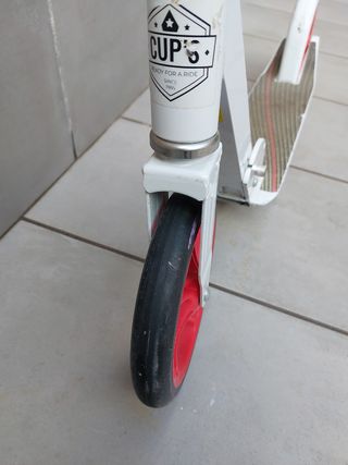 Patinete Cup S Blanco y Rojo