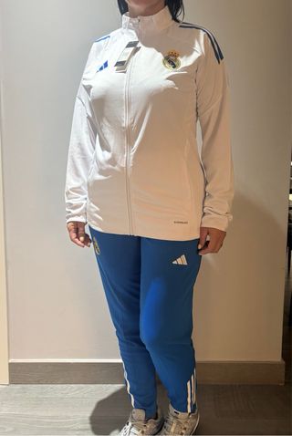 Conjunto Adidas Chándal Blanco y Azul