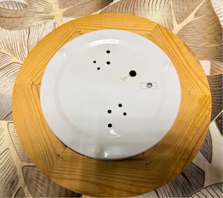 Plafoniera legno e vetro soffitto/parete