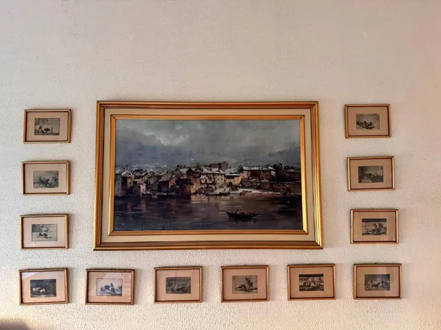 Cuadro Grande Marco Dorado