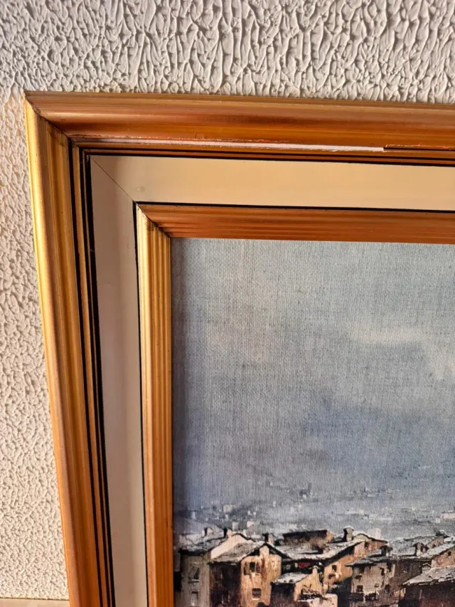 Cuadro Grande Marco Dorado