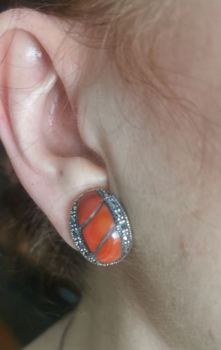 Pendientes Cinquessence Plata Coral
