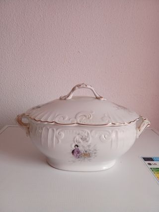 Sopeira Vista Alegre Porcelana Dourada