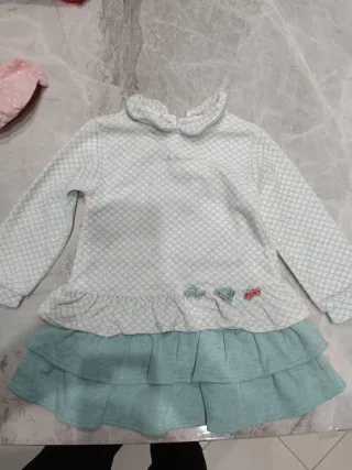 Vestitino bambina verde 86 cm Tutto Piccolo