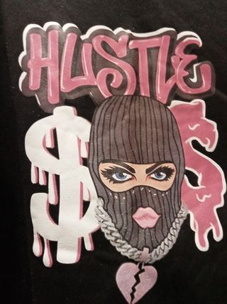 Sudadera juvenil negra con estampado