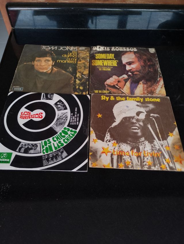 Lote 4 Vinilos Retro: Tom Jones, Demis Roussos, Sl