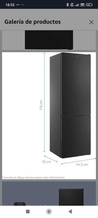 Frigorífico negro Candy 2 años low Frost