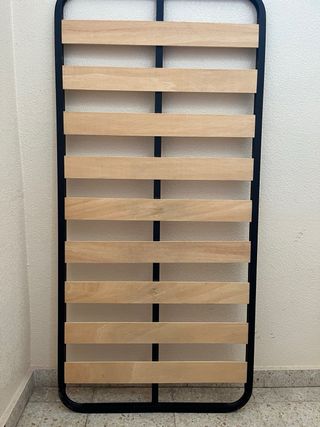 SOMIER metálico con lamas de madera