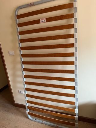 SOMIER metálico con lamas de madera