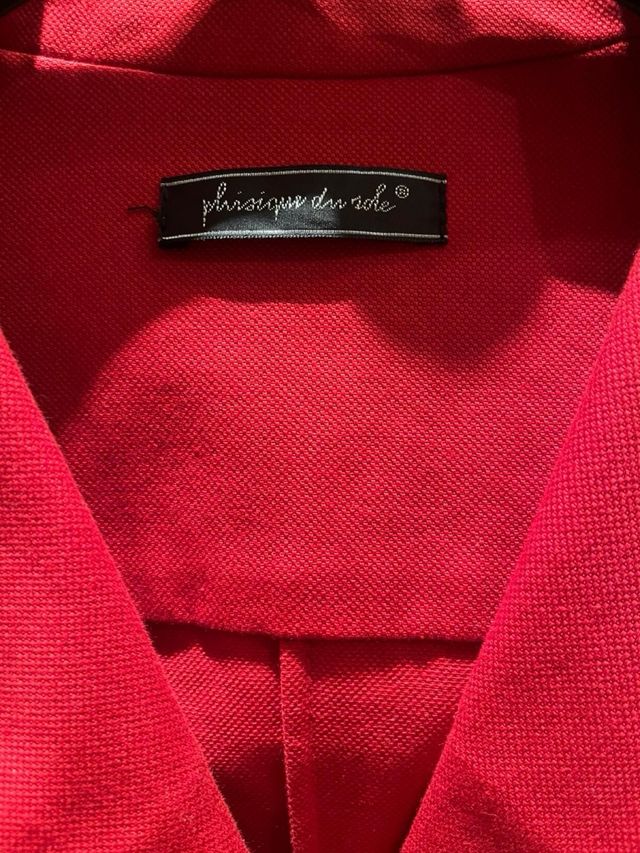 Giacca elegante in cotone rossa