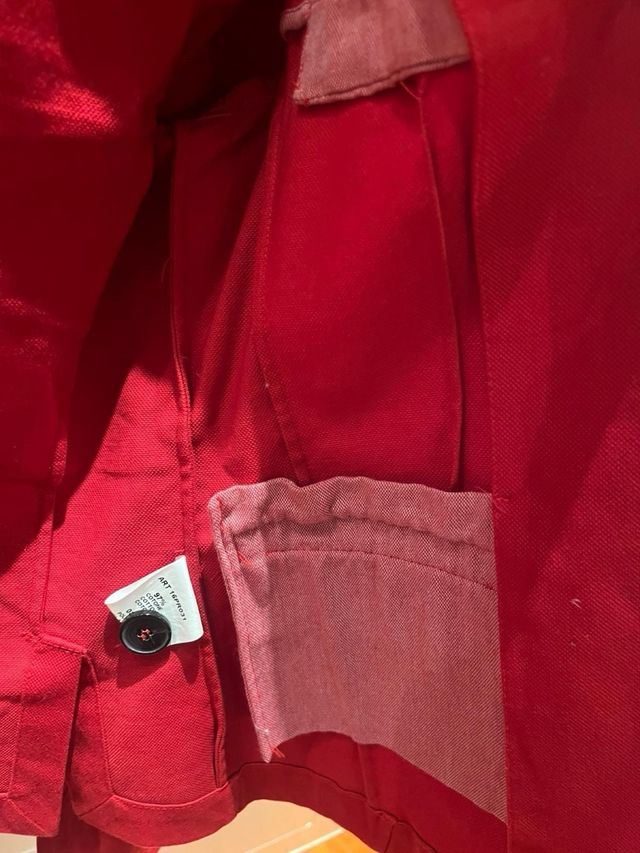 Giacca elegante in cotone rossa