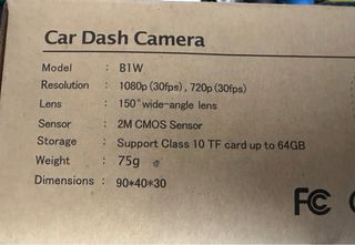 Dashcam Blueskysea B1W Cámara Coche.