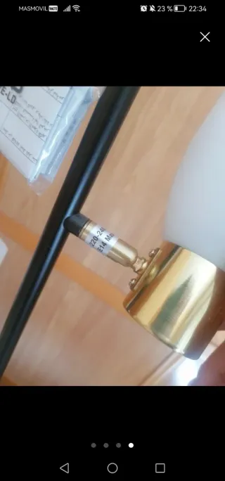 Lámpara de pie negra con 3 luces
