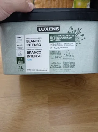 Pintura Luxens Blanco Intenso Mate 4L