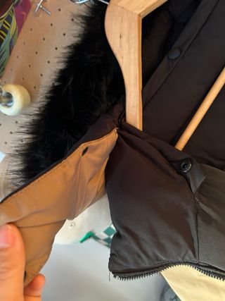 Chaqueta acolchada reversible mujer con capucha