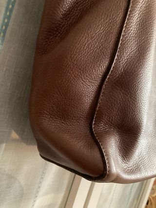 Bolso piel Massimo Dutti marrón