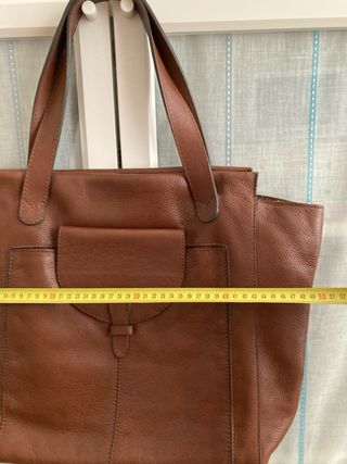 Bolso piel Massimo Dutti marrón