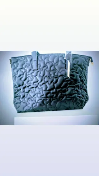 Bolso de alta calidad ecopiel gris y morado