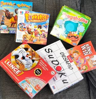 Lote 5 Juegos de Mesa (Tozudo, Linces, Sudoku,