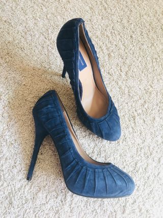 Tacones Zara Azul 40 Nuevos