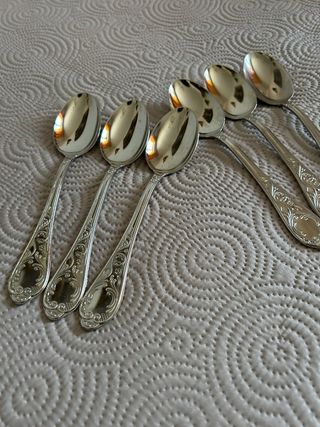 Set 6 Cucchiai Vintage Argentati 800