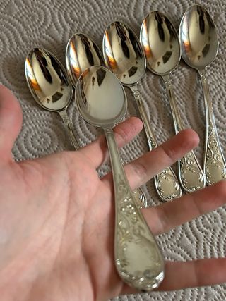 Set 6 Cucchiai Vintage Argentati 800