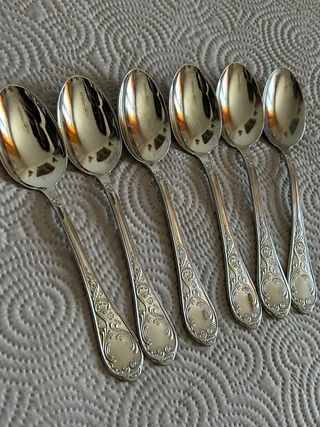 Set 6 Cucchiai Vintage Argentati 800
