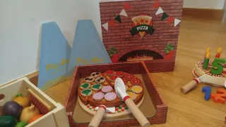 Cocina de juguete de madera