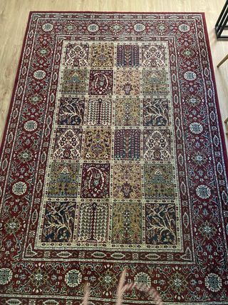 Tappeto Precious multicolore e rosso