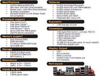 Placa base ZOTAC GeForce 9300-ITX sin Wifi