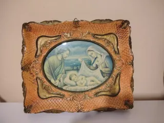 Quadro religioso Sacra Famiglia Vintage