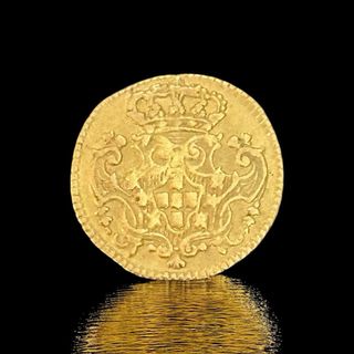 1/2 Escudo Portugal 1747 Gold Coin