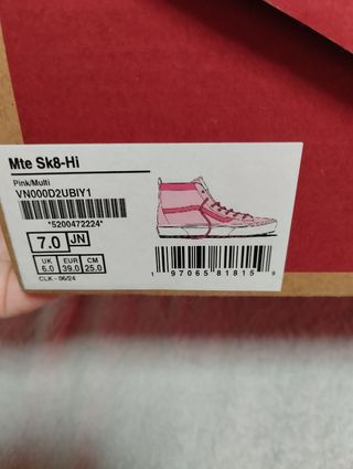 Zapatillas Vans Altas Rosas