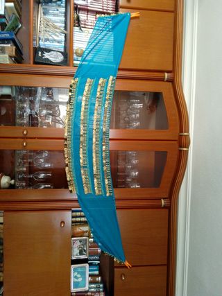 Falda Danza Vientre Azul y Dorada