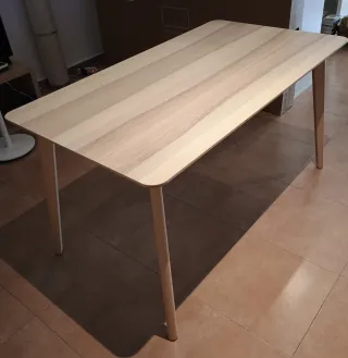 Mesa comedor madera redonda Ikea Lisabo